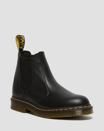 Black Men's Dr Martens 2976 Slip Resistant Leather Ankle Boots | CA 425RVD